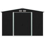 vidaXL Vrtna kućica za pohranu antracit čelična 257 x 205 x 178 cm | shoptok.hr