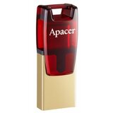 Apacer USB 3.2 TipC ključ 64GB AH180 OTG rdeč | Shoptok.si