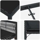  Vrtni set za objed 9 pcs Crna poliratan | shoptok.hr