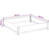  Ograda oko Travnjaka 100 x 100 x 20 cm Čelik Bijela | shoptok.hr