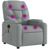  Masažni naslonjač od tkanine svjetlosivi | shoptok.hr
