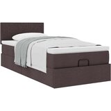 vidaXL otomanski okvir kreveta s madraca tamnosmeđi 90x190cm tkanine | shoptok.hr