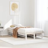 Maison Chic Posteljni okvir - Enojna postelja - Postelja za odrasle brez vzmetnice bel 90x200 cm trdna borovina-J7019, (21767825) | Shoptok.si