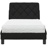  Krevet s madracem crni 80 x 200 cm od tkanine | shoptok.hr