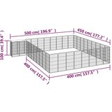  Ograda za pse s 38 panela crna 50 x 100 cm čelik obložen prahom | shoptok.hr