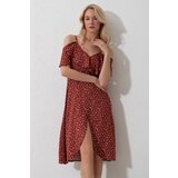 Trend Alaçatı Stili Women's Tile Rope Strap Frilly Front Floral Pattern Woven Dress | ePonuda.com