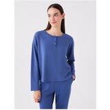 LC Waikiki Women's Crew Neck Plain Long Sleeve Pajamas Top Cene