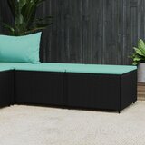 Maison Chic Vrtni stolčki - Vrtni stoli za noge z blazino 2 kosa črn poli ratan JS1148, (21877750) | Shoptok.si