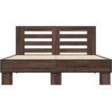  Okvir kreveta smeđi hrast 140x200cm konstruirano drvo i metal | shoptok.hr