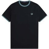 Fred Perry Twin Tipped T-Shirt Navy/Mint Blue Plava | shoptok.hr