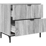  Noćni ormarić s ladicama Sivi hrast sonoma 63.5 x 36 x 61 cm | Eponuda.com