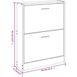 Ormarić za cipele hrast 59x17x81 cm Konstruirano drvo | shoptok.hr