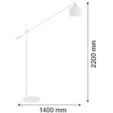  argon 4734 - podna lampa detroit 1xE27/15W/230V bela | Eponuda.com