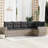 Maison Chic Seti vrtnega pohištva - Vrtna garnitura - Vrtni pohištvo set 5-delna z blazinami siv poli ratan, (21814108) | Shoptok.si