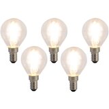 LUEDD Komplet 5 LED žarnic z žarilno nitko E14 P45 4W 470 lm 2700K | Shoptok.si