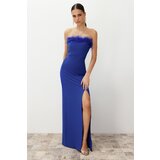 Trendyol Saks Body-fitting Woven O-Neck Evening Evening Dress | Shoptok.si