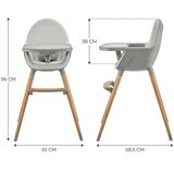 Kinderkraft Stolček za hranjenje Fini 2 2v1, siv | Shoptok.si