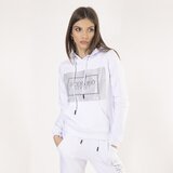 SCERVINO STREET ženski duks sa kapuljačom i cirkonima beli