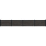 PANEL ograde 4 pcs WPC i aluminij Crna | Shoptok.si
