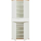 XORA omara za čevlje bela, hrast artisan | Shoptok.si