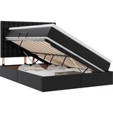  Krevet s od storage s madracem Crna 140 x 190 cm Lažna koža | shoptok.hr