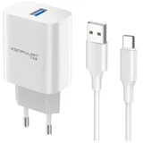 Kućni punjač C87 + USB Type C Px24 brzi 5V/3A