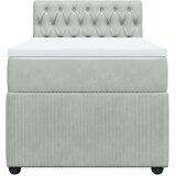 Box spring krevet s madracem svjetlosivi 100x200 cm baršunasti | shoptok.hr