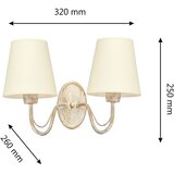  Zidna lampa MALBO 2xE27/15W/230V bež | Eponuda.com