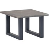 vidaXL Klubska mizica z živimi robovi siva 60x60x40 cm akacijev les Cene