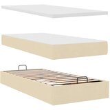  Otomanski krevet s madracem krem 100x200 cm tkanine | shoptok.hr