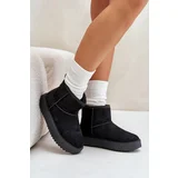 Kesi Women's platform snow boots made of eco suede black Atteria