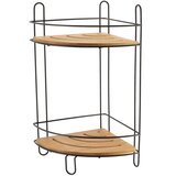 Tendance Dvostruka Ugaona polica 365X195X195CM MDF/BAMBUS Crna 9118237 Cene