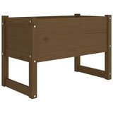 Maison Chic Visoka greda - Greda - Cvetlični Lonec medeno rjava 78x40x52 cm trdna borovina, (21789616) | Shoptok.si