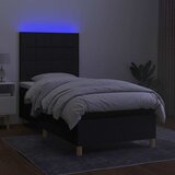  box spring s madracem LED crni 80 x 200 cm od tkanine | shoptok.hr