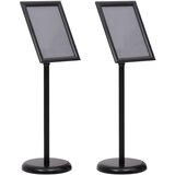 vidaXL A4 Podstavek za Plakate 2 kosa Črna Aluminij | Shoptok.si
