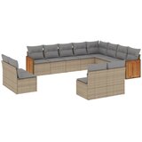  12-dijelni set vrtnih sofa od poliratana s jastucima bež | shoptok.hr
