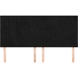  Uzglavlje crno 200x5x118/128 cm baršunasto | shoptok.hr