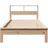 vidaXL Krevet s regalom za knjige bez madraca 75x190 cm borovina Cijene