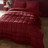 Catherine Lansfield Bordo prošiven prekrivač od samta 220x220 cm Kingsley Matt Velvet – | shoptok.hr