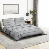  Set posteljine za poplun sivi 135 x 200 cm pamučni