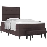  Krevet s opruga kutije Tamno smeđa 120 x 190 cm tkanina | shoptok.hr