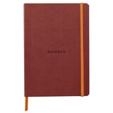  Notes A5, Rhodiarama soft, s gumicom, diktando crte, nacarat Slike