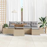  Sjedeća garnitura za vrt 6 kom. Bež i siva | shoptok.hr