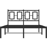 vidaXL Kovinski posteljni okvir z vzglavjem črn 120x200 cm | Shoptok.si