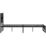 vidaXL Metalni okvir kreveta bez madraca smeđi hrast 135x190 cm | shoptok.hr