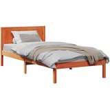  Krevetna konstrukcija Smeđa 75 x 190 cm Čvrsto borovo drvo | shoptok.hr