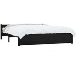  Posteljni okvir črn iz trdnega lesa 150x200 cm 5FT, (20644050) | Shoptok.si