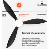 Klarstein SkyBreeze pametni stropni ventilator z lučjo | 132 cm | 27 W | Tihi | LED | les | Shoptok.si