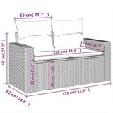  11-dijelni set vrtnih sofa od poliratana s jastucima crni | shoptok.hr
