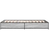 vidaXL Posteljni okvir siva sonoma 90x190 cm inženirski les in kovina, (21128903) | Shoptok.si